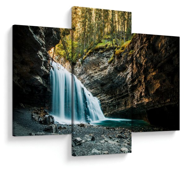 Tablou cu cascada de pădure (90x60 cm)