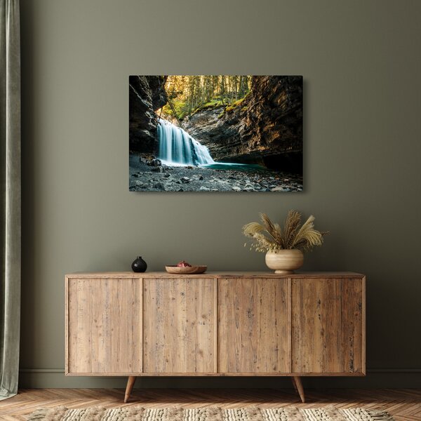 Tablou cu cascada de pădure (90x60 cm)