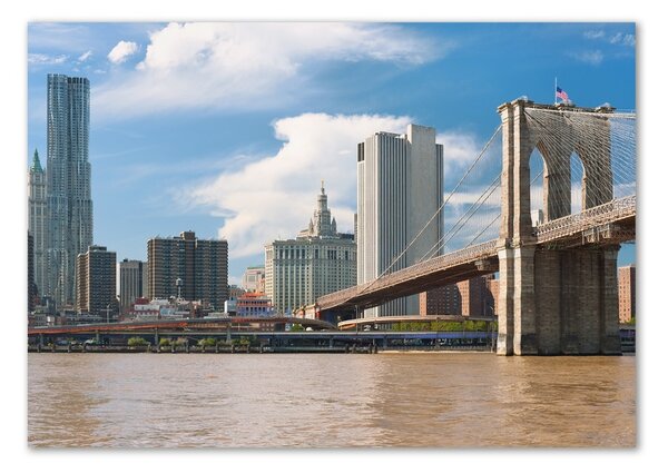 Tablou pe pe sticlă Podul Brooklyn