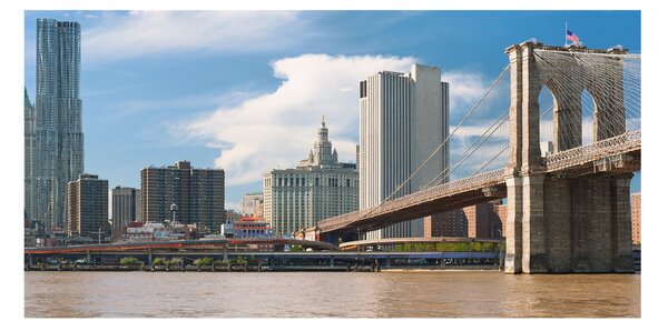 Tablou pe pe sticlă Podul Brooklyn
