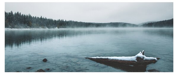 Tablou - lacul nordic înghețat (120x50 cm)