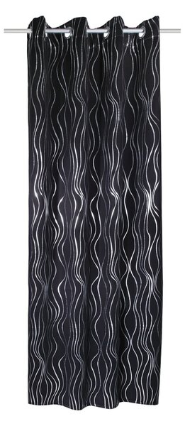 Draperie neagră 135x245 cm Waves – Sehlbach
