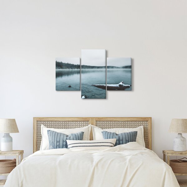 Tablou - lacul nordic înghețat (90x60 cm)
