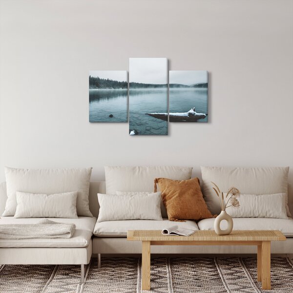 Tablou - lacul nordic înghețat (90x60 cm)