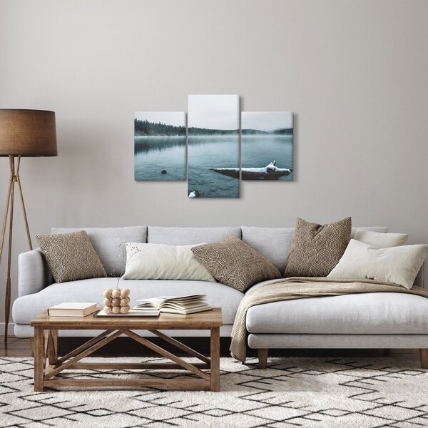 Tablou - lacul nordic înghețat (90x60 cm)