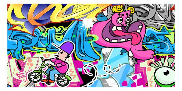 Imagine de sticlă graffiti