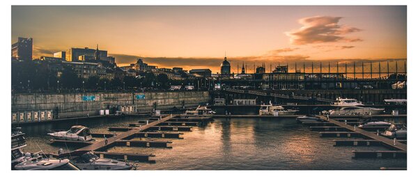 Tablou - orașul port (120x50 cm)