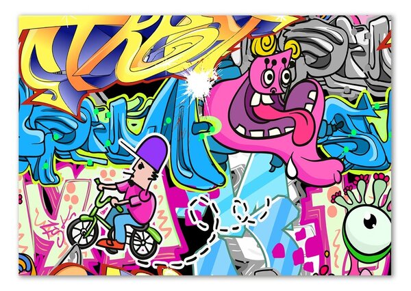 Imagine de sticlă graffiti