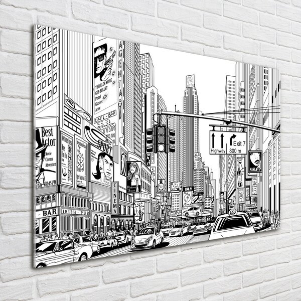 Fotografie imprimată pe sticlă Străzile din New York
