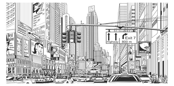 Fotografie imprimată pe sticlă Străzile din New York