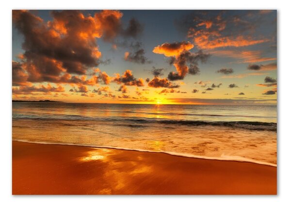 Tablou pe pe sticlă Sunset Beach