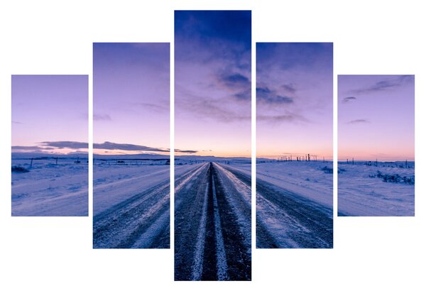 Tablou - autostrada iarna (150x105 cm)