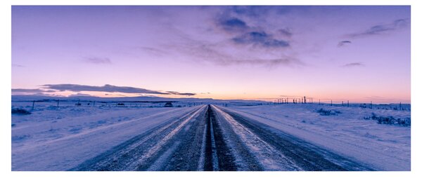 Tablou - autostrada iarna (120x50 cm)