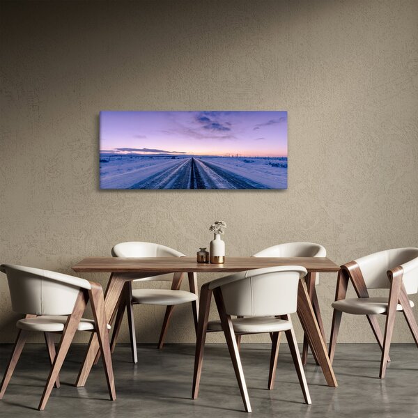 Tablou - autostrada iarna (120x50 cm)