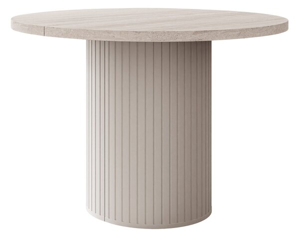 Masă CupedoDeschis Travertine, Bej, 8cm, ExtensieExtensie, PAL laminat, MDF, PAL laminat