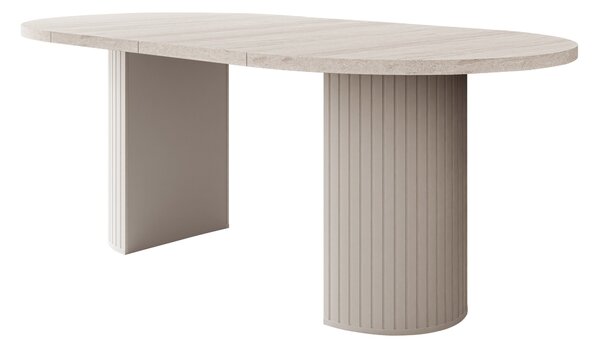 Masă CupedoDeschis Travertine, Bej, 8cm, ExtensieExtensie, PAL laminat, MDF, PAL laminat