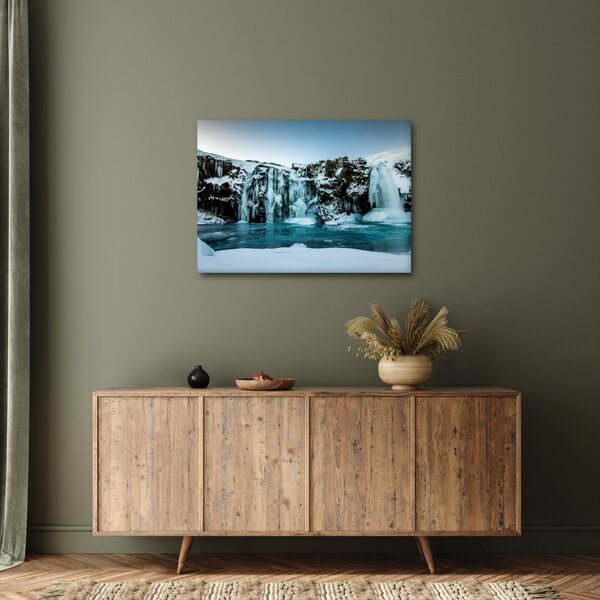 Tablou cu cascade înghețate (70x50 cm)