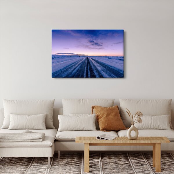 Tablou - autostrada iarna (90x60 cm)