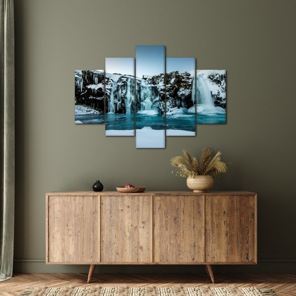 Tablou cu cascade înghețate (150x105 cm)