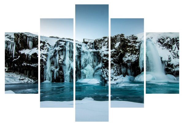 Tablou cu cascade înghețate (150x105 cm)