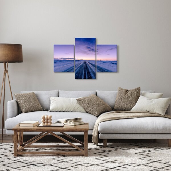 Tablou - autostrada iarna (90x60 cm)