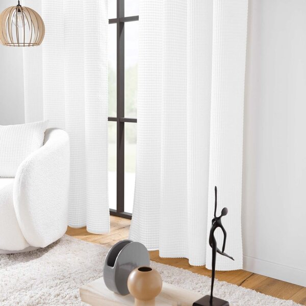 Draperie albă din catifea 140x260 cm Swing – douceur d'intérieur