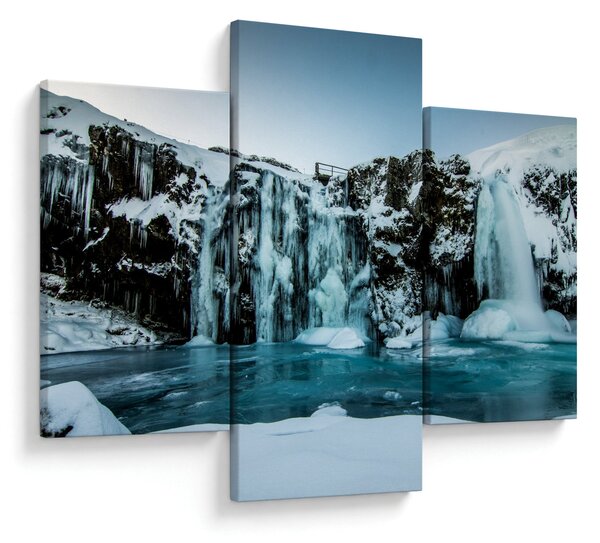 Tablou cu cascade înghețate (90x60 cm)