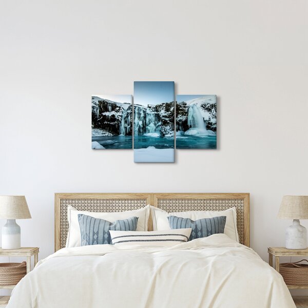 Tablou cu cascade înghețate (90x60 cm)