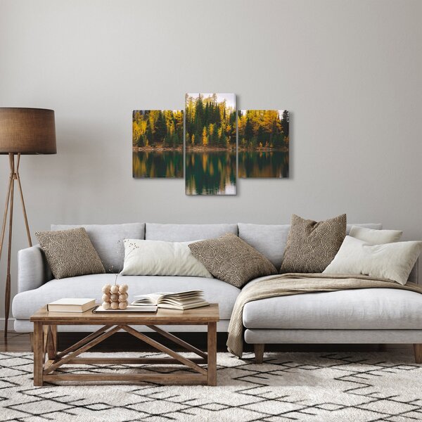 Tablou cu lac de pădure (90x60 cm)
