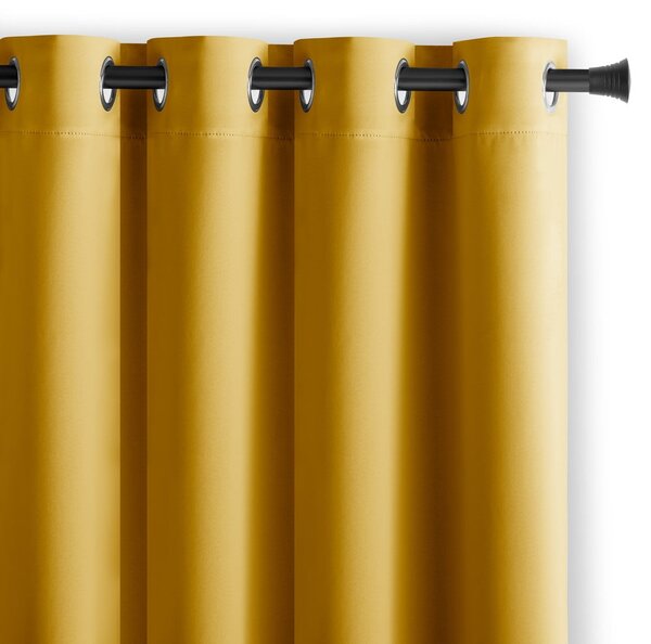 Draperie galbenă dimout (semi-opacă) 140x270 cm Kierra – Restilo