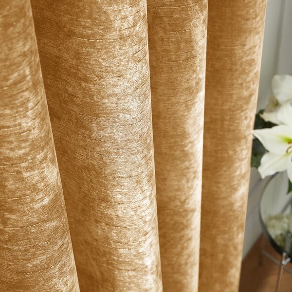 Draperii galbene termoizolante 2 buc. din janilie 168x229 cm Selene Luxury Chenille – Hyperion