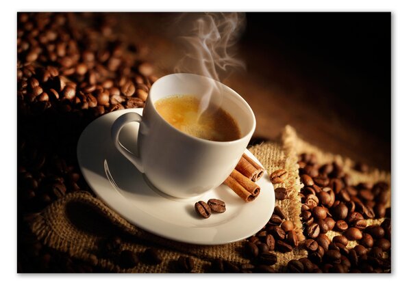 Fotografie imprimată pe sticlă Cafea într-o ceașcă