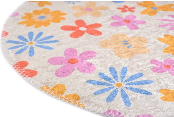 Covor pentru copii lavabil ø100 cm Joyfull Garden – Vitaus