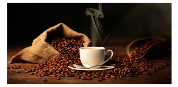Tablou Printat Pe Sticlă Cafea într-o ceașcă