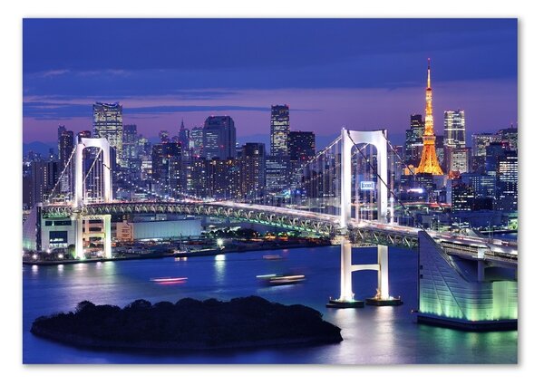 Fotografie imprimată pe sticlă Podul din Tokyo