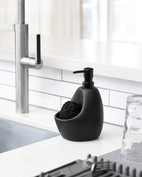 Dozator de săpun lichid negru din ceramică 590 ml Joey – Umbra