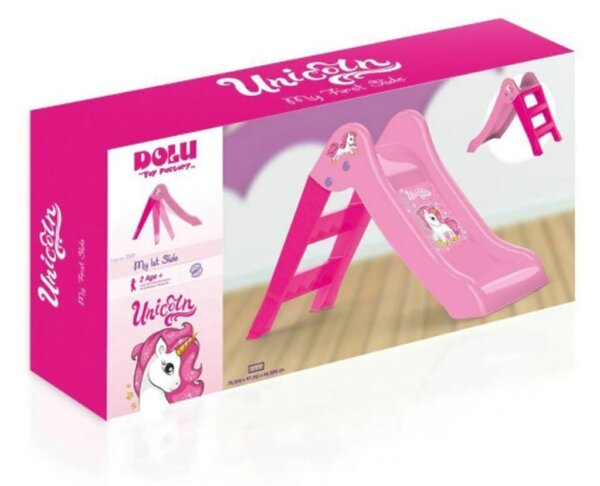 Tobogan fetite, Unicorn roz, 70x111x47 cm