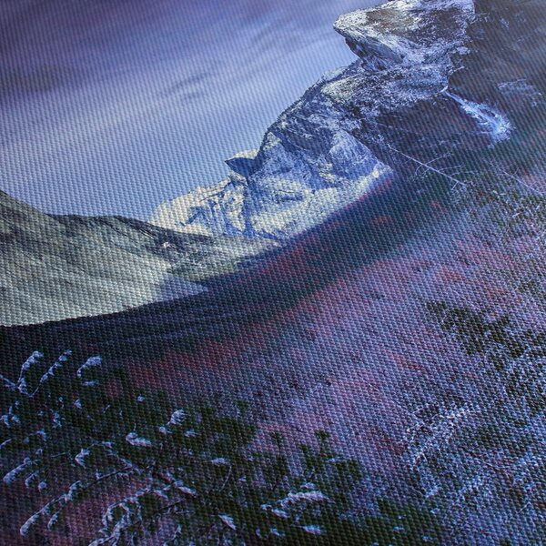 Tablou cu peisaj montan iarna (90x60 cm)