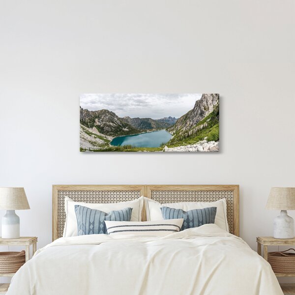 Tablou cu lac în munți (120x50 cm)
