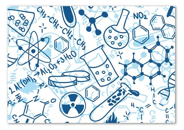 Tablou sticlă fundal chimie