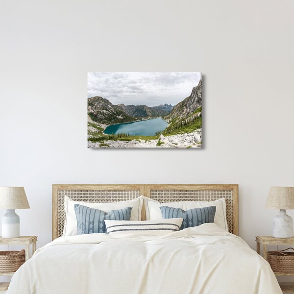 Tablou cu lac în munți (90x60 cm)