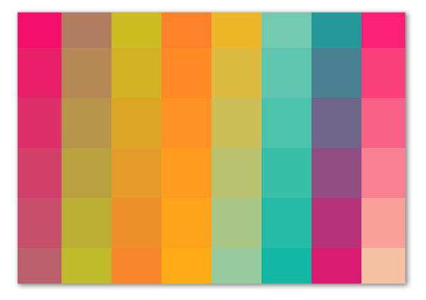 Tablou din Sticlă pătrate colorate