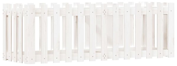 Pat înălțat grădină design gard alb 150x50x50cm lemn pin tratat