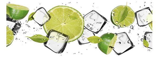 Tablou pe pe sticlă Lime de gheață