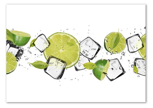 Tablou pe pe sticlă Lime de gheață