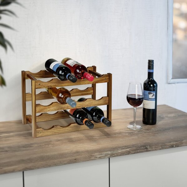 Suport pentru sticle de vin din lemn număr de sticle 12 Fondi – Wenko