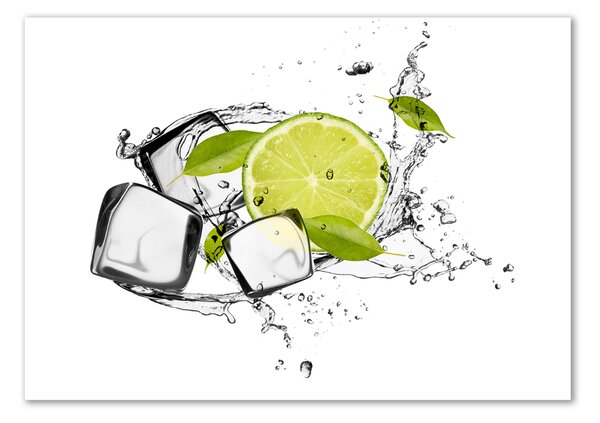 Fotografie imprimată pe sticlă Lime de gheață