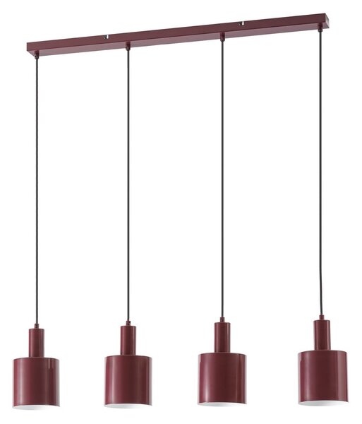 Lustră Pendul Lindby, Ovelia, reglabil, Roșu, Bucătărie, Metal, Modern