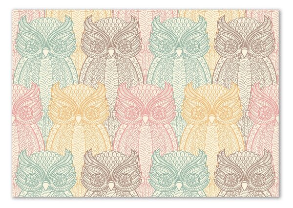 Tablou Printat Pe Sticlă Owls