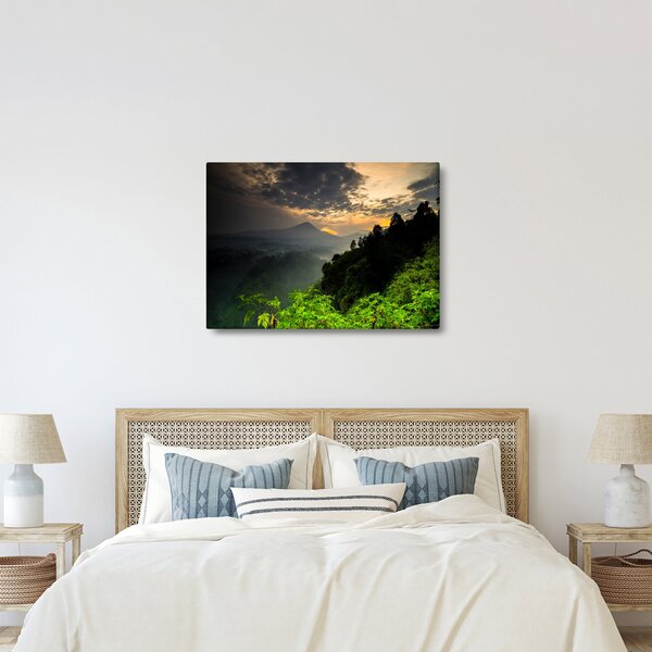 Tablou - peisaj montan verde (70x50 cm)